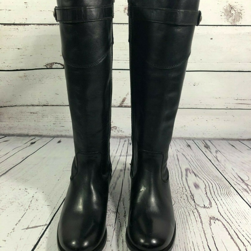 FRYE Black Melissa Button 2 Riding Boot Sz 6 New